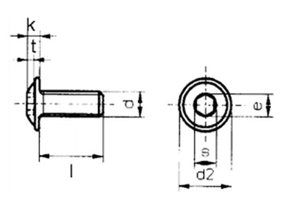 ISO 7380 FL Hexagon Socket Button Head Screws with Flange